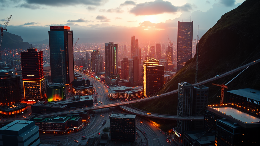 AI 기술 기업 투자 전략 (realistic 스타일)