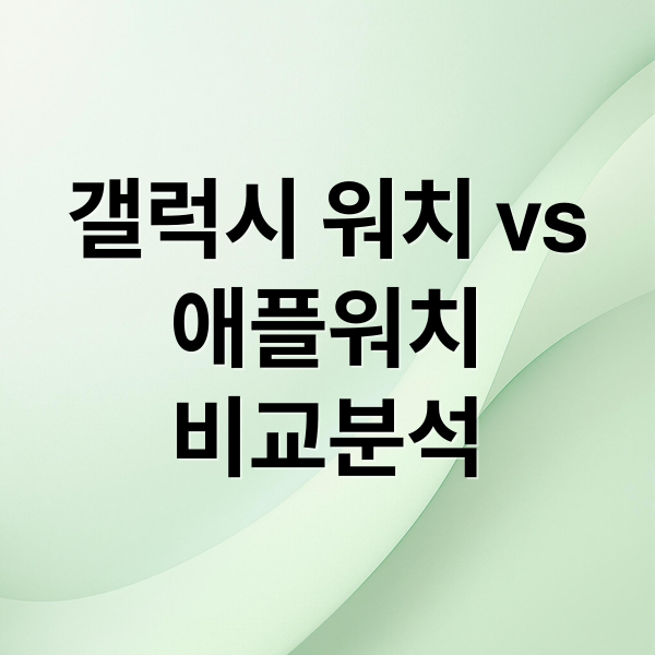 갤럭시 워치 vs
애플워치
비교분석 (갤럭시 워치 애플워치 비교)