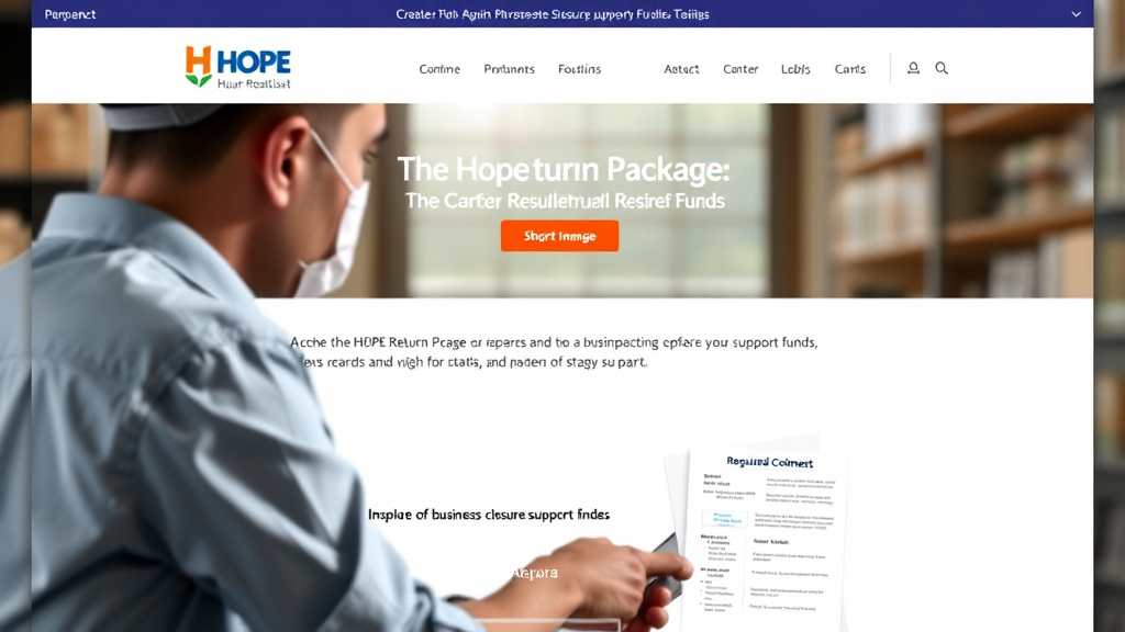 폐업지원금 신청 절차 안내