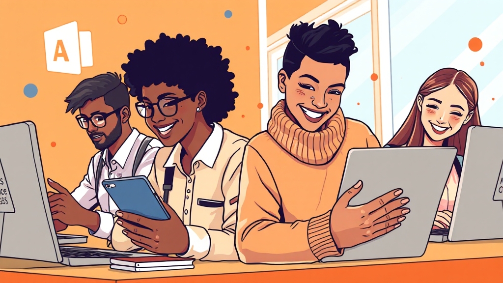 MS 오피스 365 무료 사용 방법 (illustration 스타일)