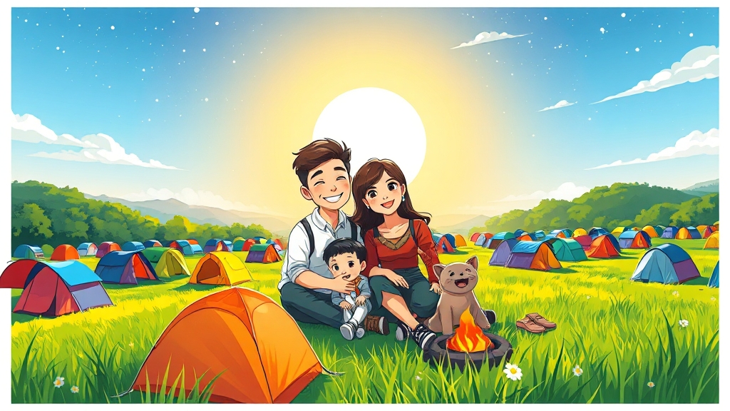 난지캠핑장, 최고의 선택! (cartoon 스타일)