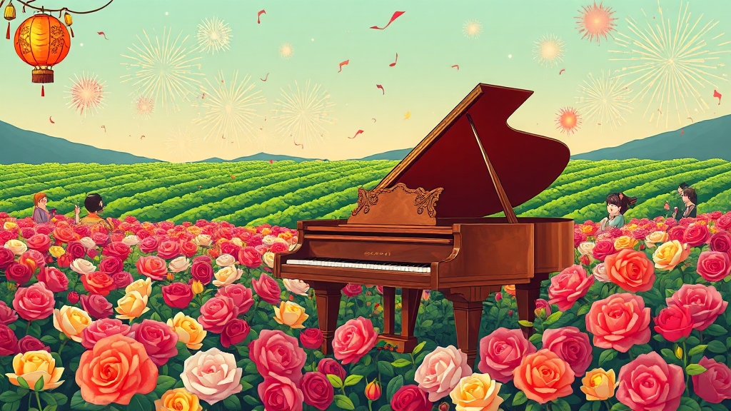 전남 축제 종류와 특징 (cartoon 스타일)