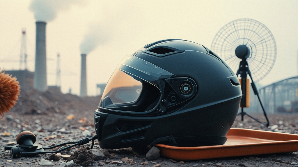 사회, 울산 화력발전소 붕괴 사고 (watercolor 스타일)