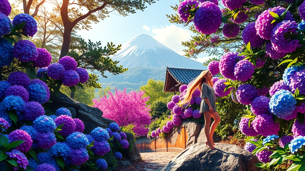 제주 대표 여름꽃 명소는? (popart 스타일)