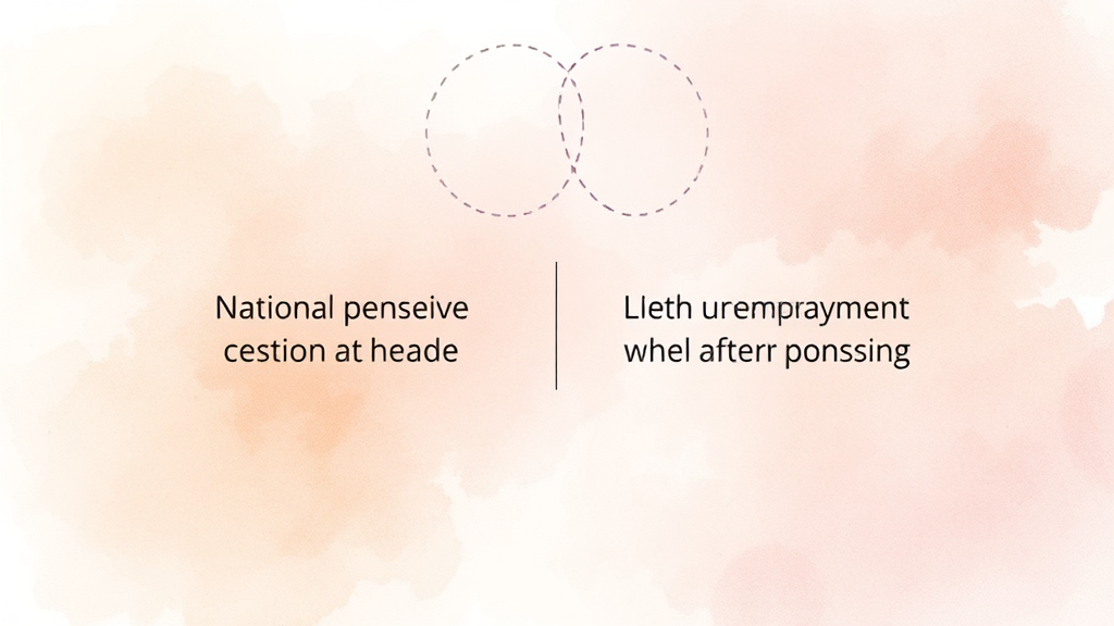 정년퇴직 후 실업급여와 국민연금, 어떻게 될까? (watercolor 스타일)