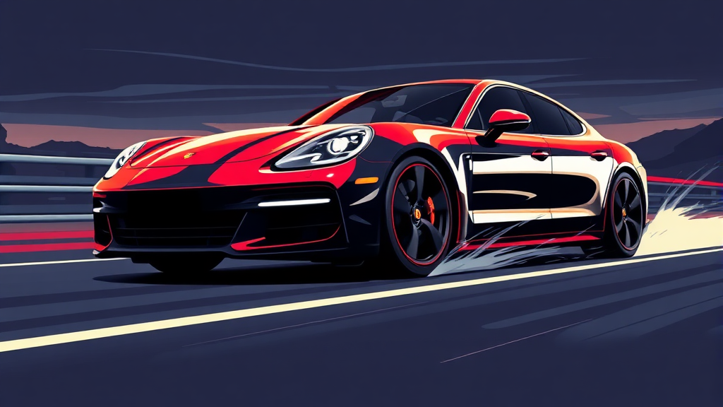 실전 시승기: 실제 운전자가 말하는 파나메라의 모든 것 (illustration 스타일)