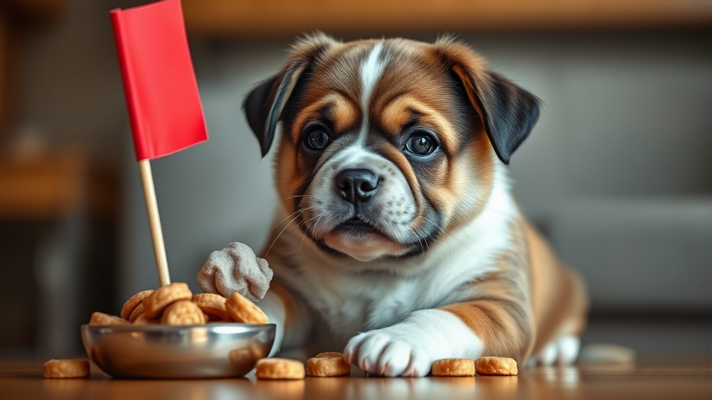 간식 과다 급여, 우리 강아지에게 어떤 영향을 줄까? (realistic 스타일)