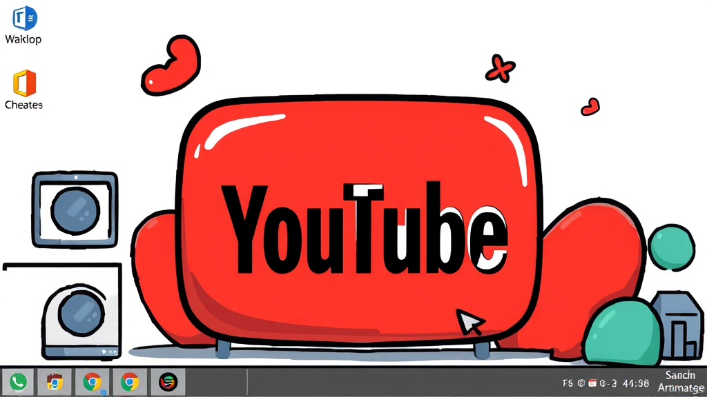 유튜브 바로가기 완벽 가이드: PC & 스마트폰 설정, 다운로드 꿀팁!(2026 최신) 3 PC 유튜브 바로가기 초간단 제작법 (cartoon 스타일)