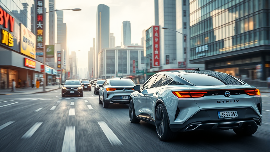 BYD 한국 시장 진출 및 판매 현황 (realistic 스타일)