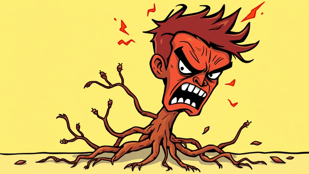 분노의 근본 원인 파악하기 (cartoon 스타일)