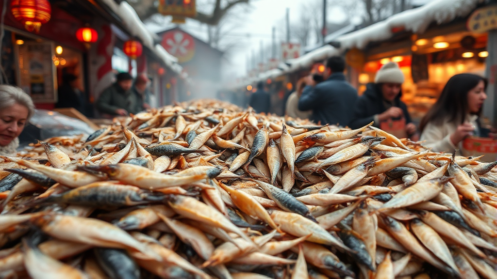 포항 과메기 축제, 지역 경제 활성화! (realistic 스타일)