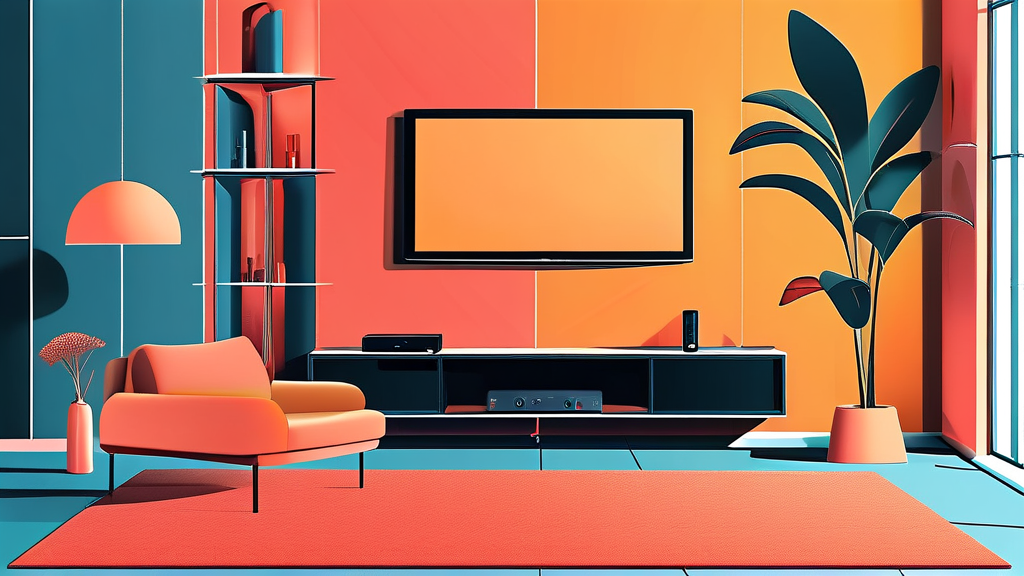 설치부터 활용까지: 셋톱박스 거치대 완벽 활용법 (illustration 스타일)