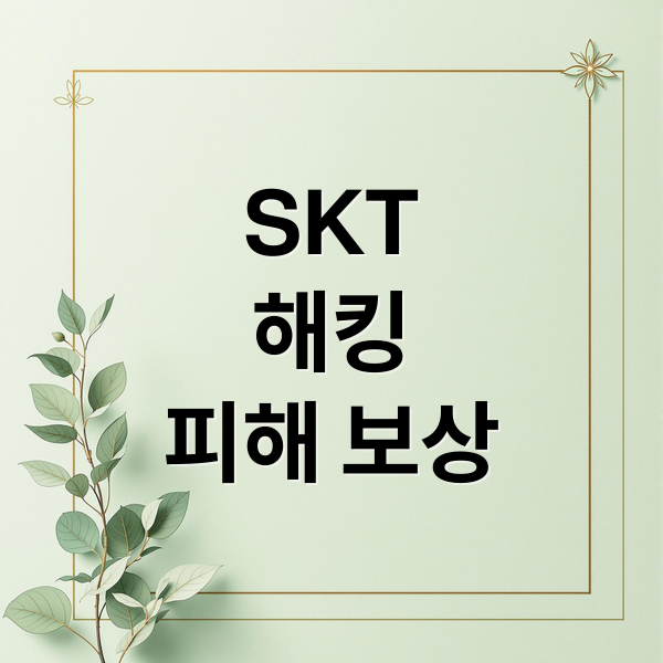 SKT
해킹
피해 보상 (SKT 위약금 면제 해킹 사태)
