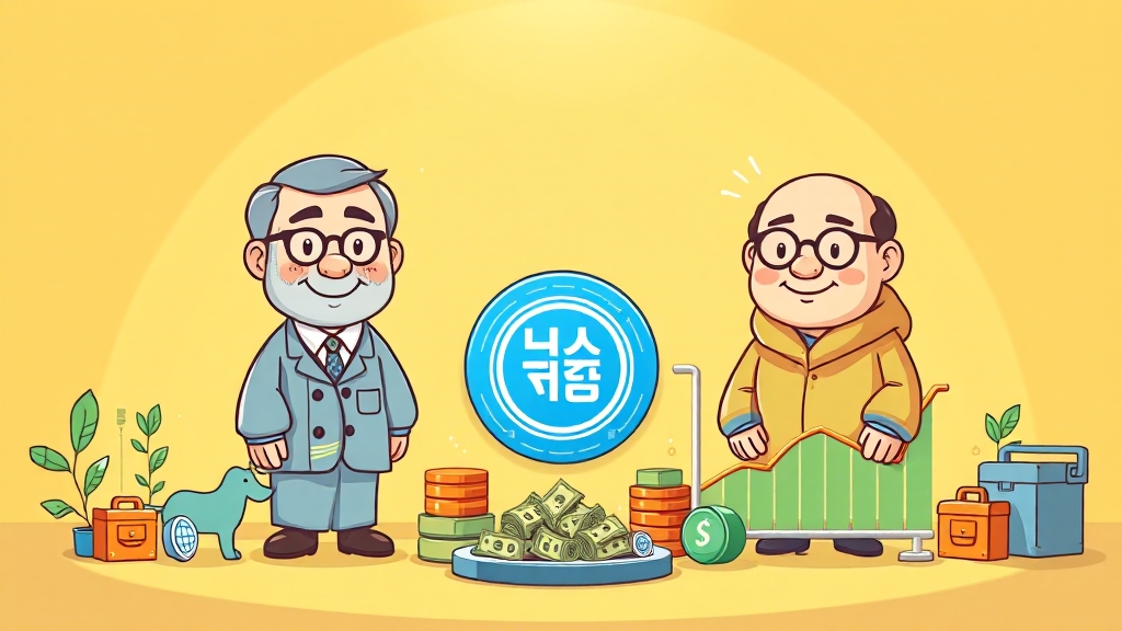 일반 퇴직연금과 비교 (cartoon 스타일)