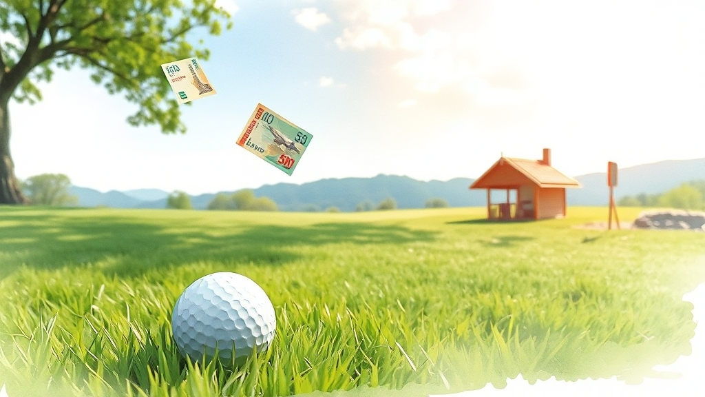 후쿠오카 골프여행 비용 (watercolor 스타일)