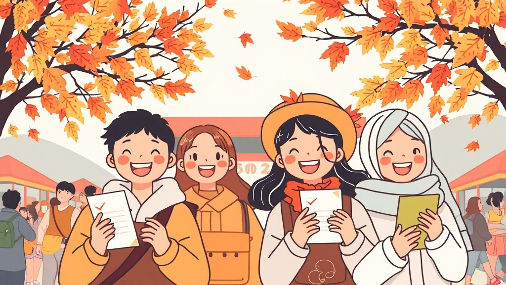 축제 방문 전 체크리스트 (illustration 스타일)