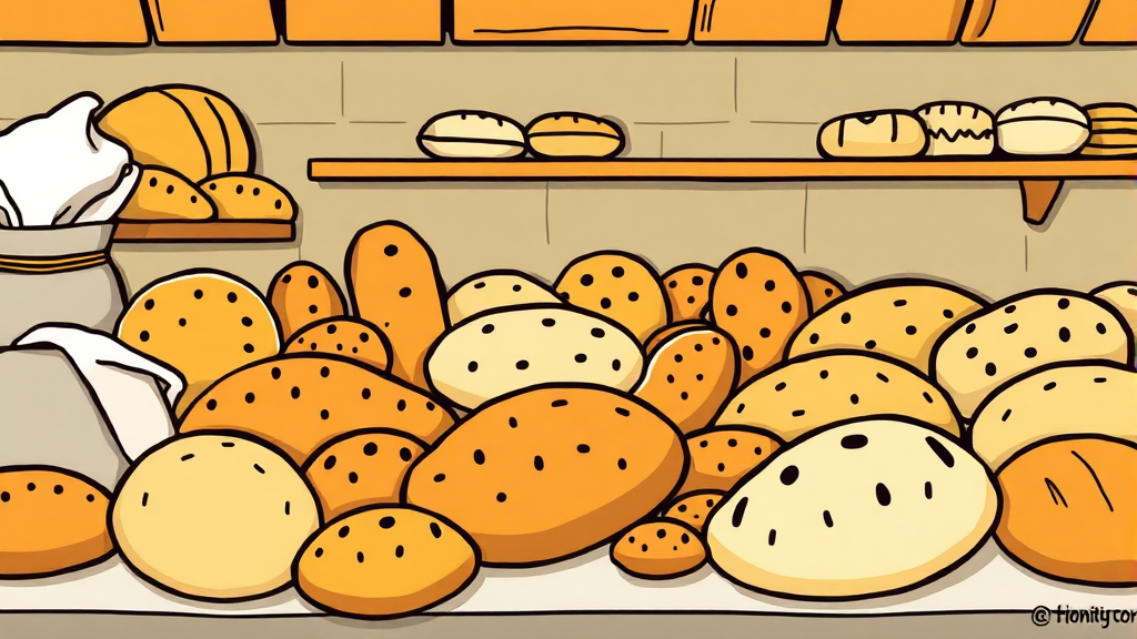 따순기미 빵 뷔페, 맛있는 빵의 비밀은? (cartoon 스타일)