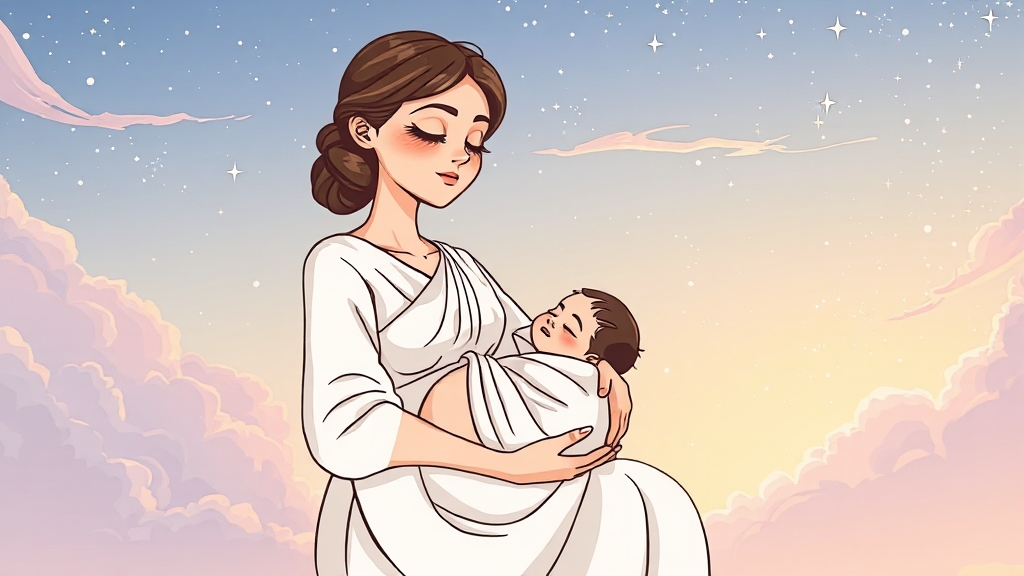태몽, 단순한 꿈 이상의 의미 (cartoon 스타일)