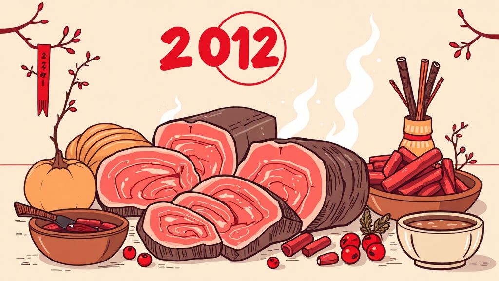 온라인 한우 장터 특별 혜택 (illustration 스타일)