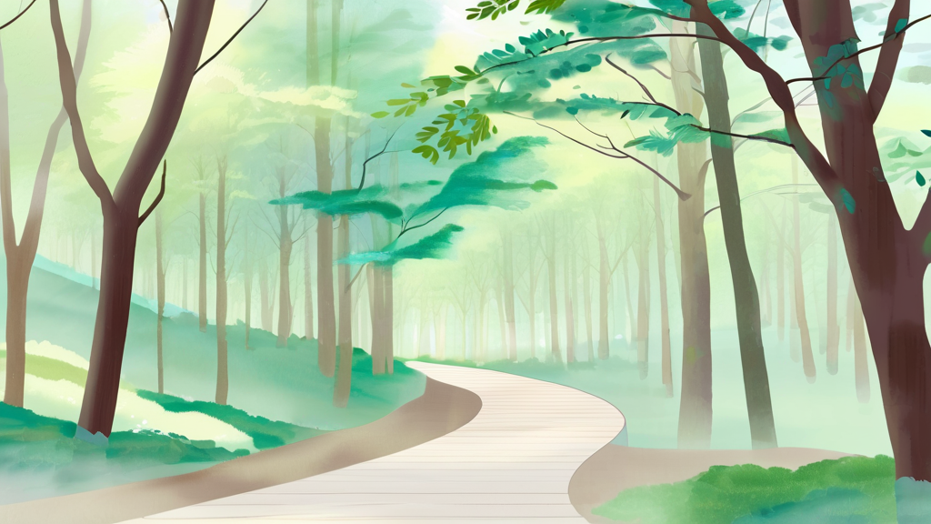 친구와 즐기는 이색 봄 나들이 장소 (watercolor 스타일)