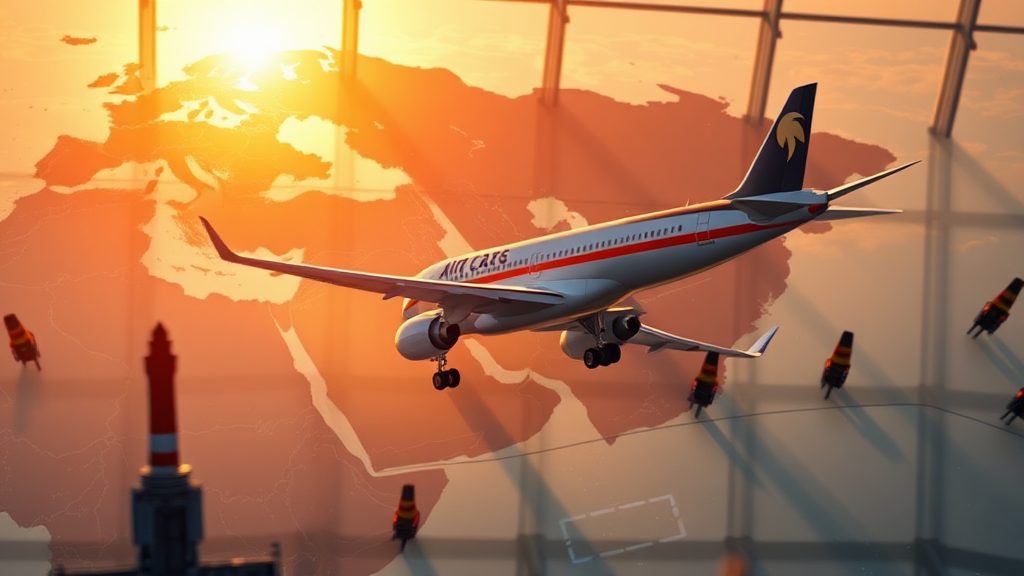 에미레이트 항공 외 다른 항공사 운항 현황 (realistic 스타일)