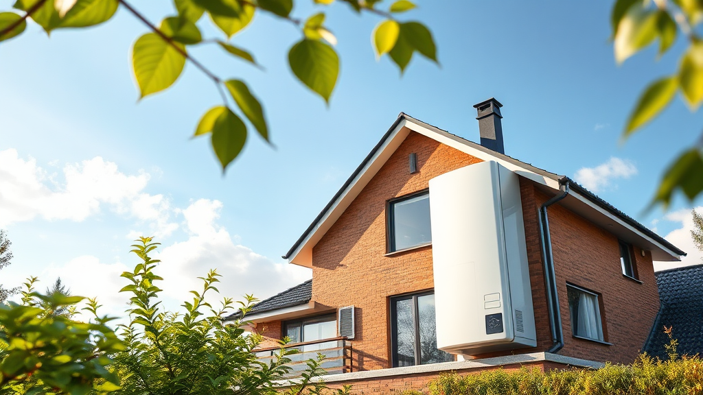 가스비 절약 및 친환경 기술 (realistic 스타일)