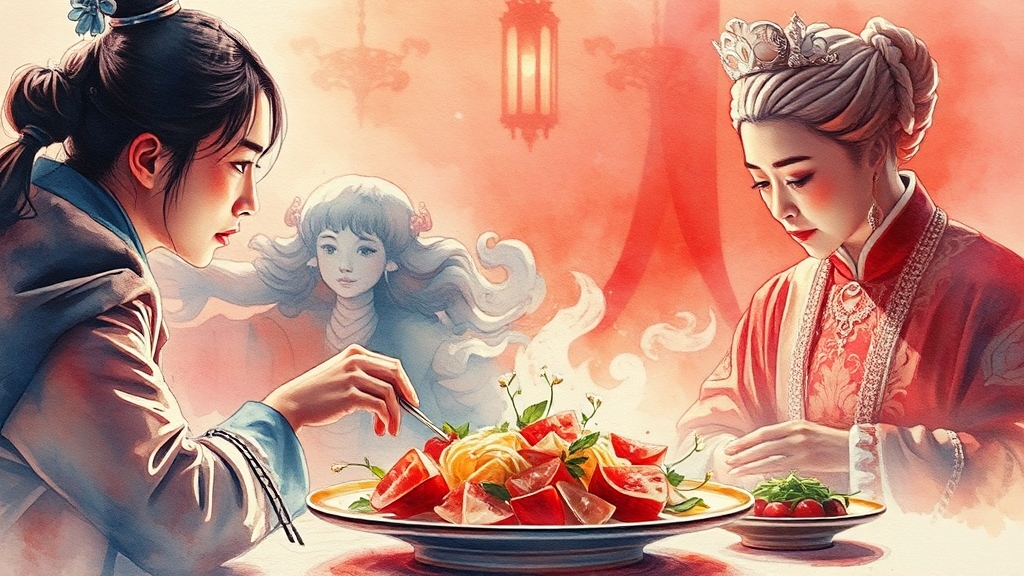4화 예고: 효와 갈등의 심화 (watercolor 스타일)