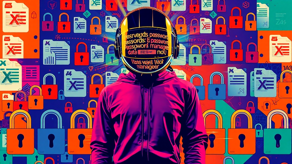 엑셀 암호 주의사항 및 관리 (popart 스타일)