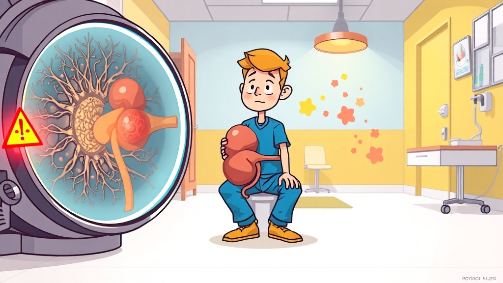 소변 거품 발생 시, 병원 방문 필요할까요? (cartoon 스타일)