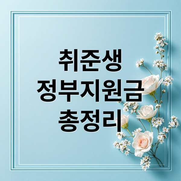 취준생
정부지원금
총정리 (취준생 꼭 신청해야 할 정부 지원금 총모음 가이드)
