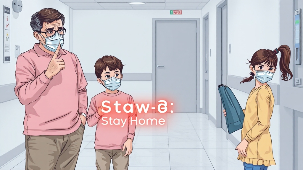 B형 독감 전염성과 격리 기간 (realistic 스타일)
