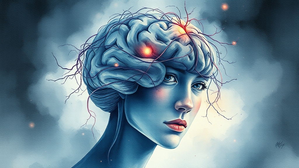 불안의 이해: 원인과 증상 (watercolor 스타일)