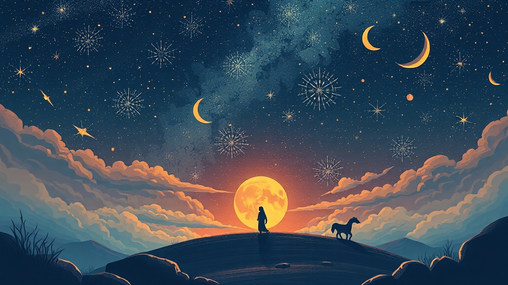 오늘의 운세, 무엇을 의미할까요? (illustration 스타일)