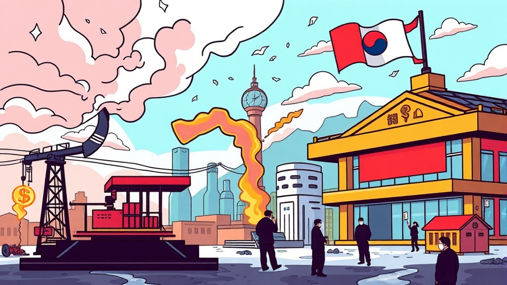 경제: 글로벌 금융 시장 및 국내 경제 동향 (cartoon 스타일)