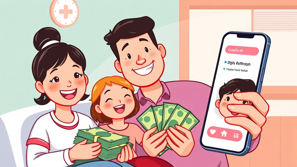 환급금 간편 조회 방법 (cartoon 스타일)