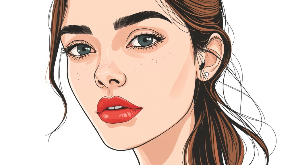 완벽 커버와 자연스러운 피부 표현 (illustration 스타일)