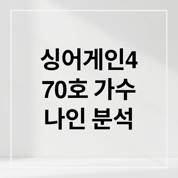 싱어게인4
70호 가수
나인 분석 (싱어게인4 70호 디어클라우드 나인)
