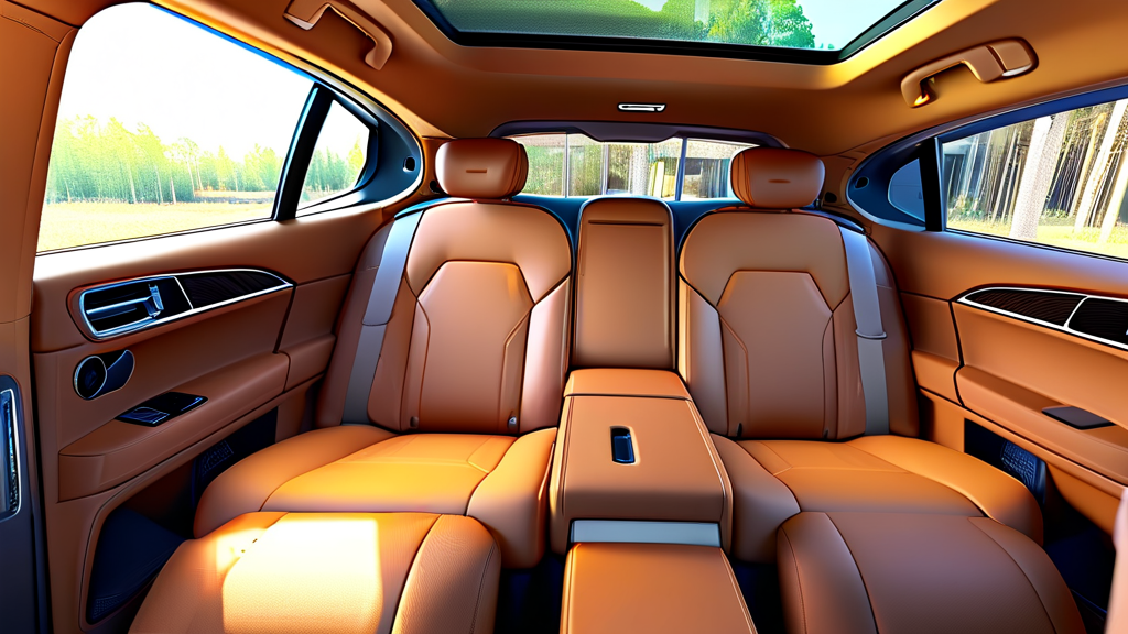 모델Y 6인승: 2열과 3열 공간 및 승차감 (realistic 스타일)