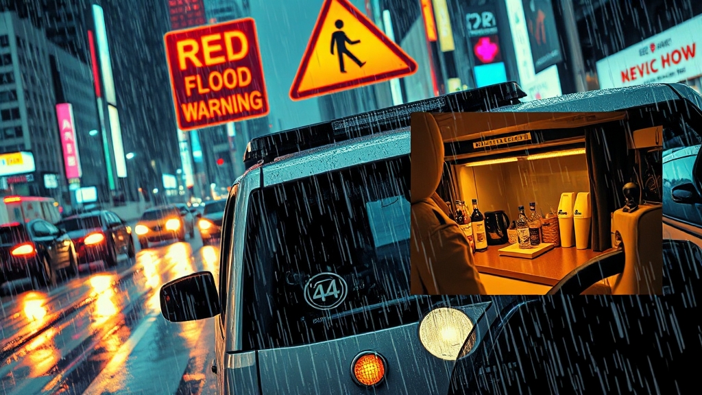 내비 업데이트, 홍수 위험 알림! (popart 스타일)