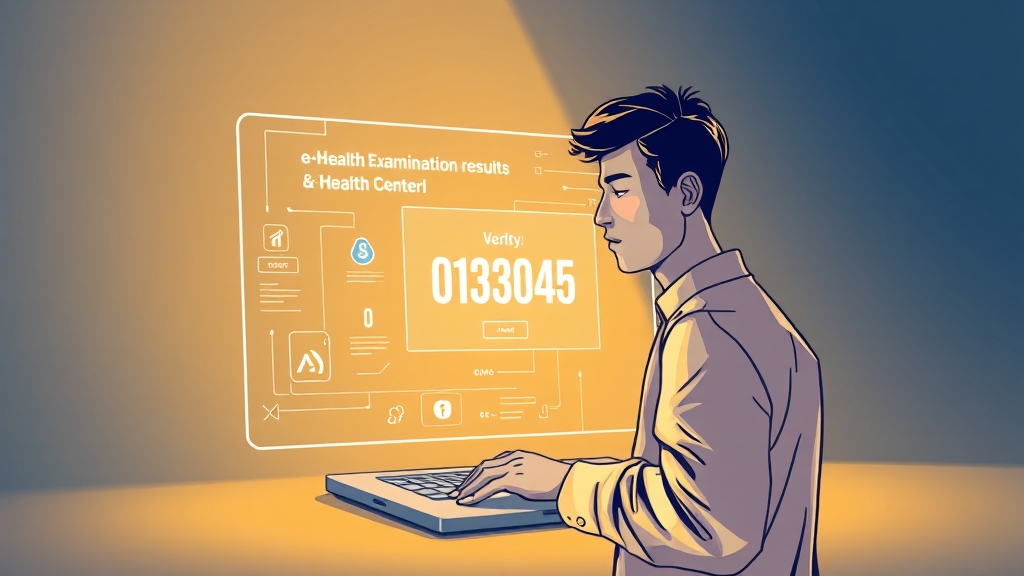 건강진단결과서 온라인 발급 방법 (illustration 스타일)