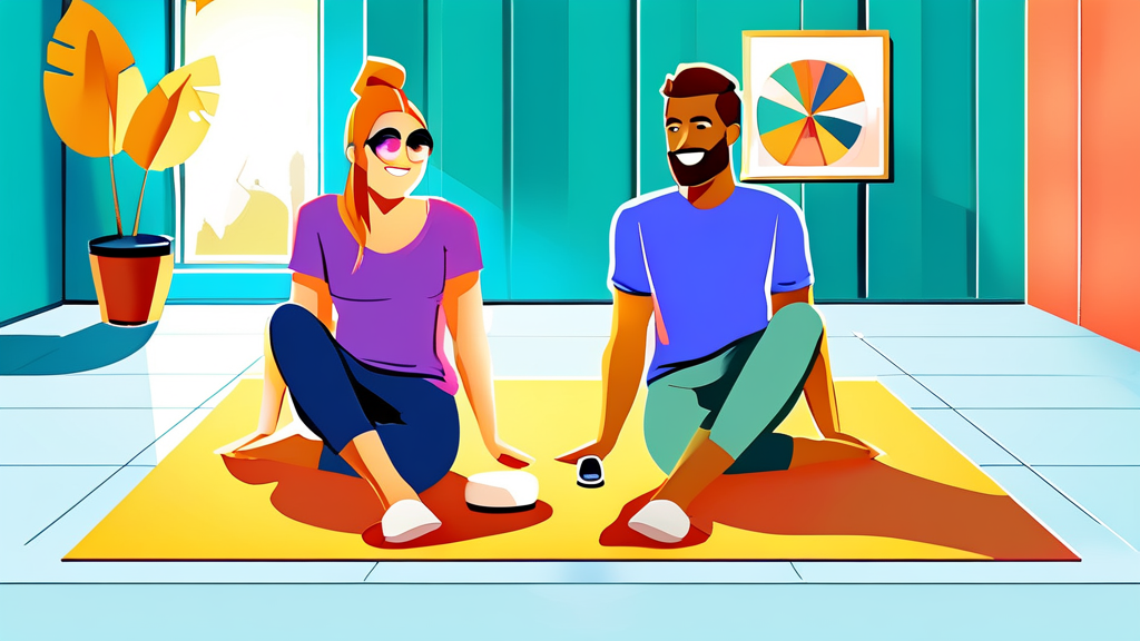 층간소음매트 시공, 직접 해볼까? 전문가에게 맡길까? (cartoon 스타일)