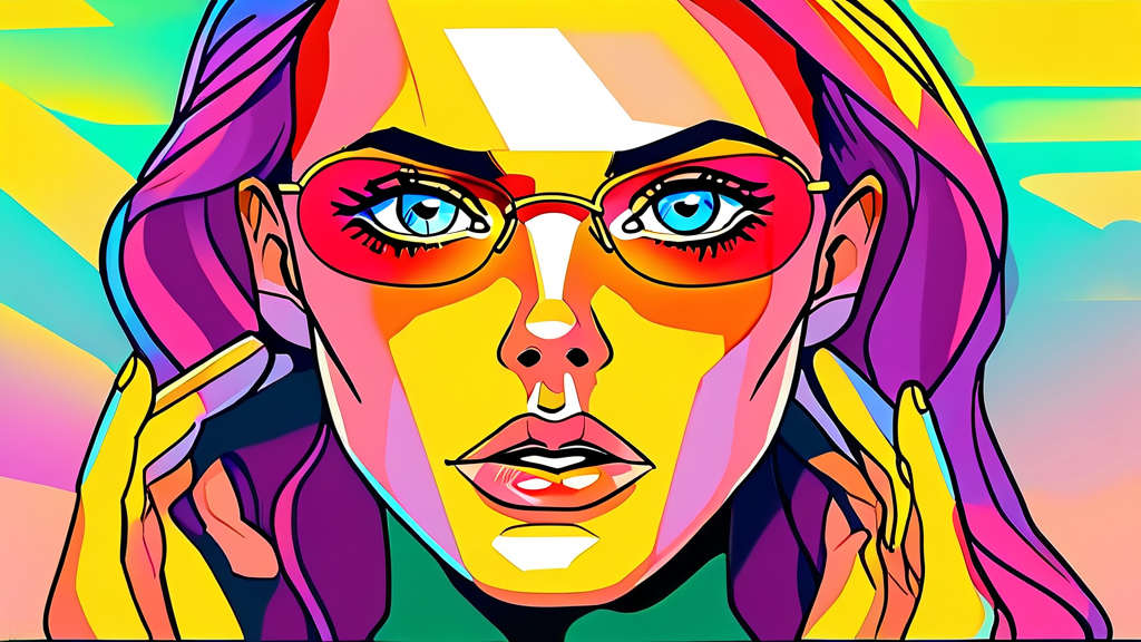 눈 피로, 안구 건조증: 현대인의 흔한 눈 질환 (cartoon 스타일)