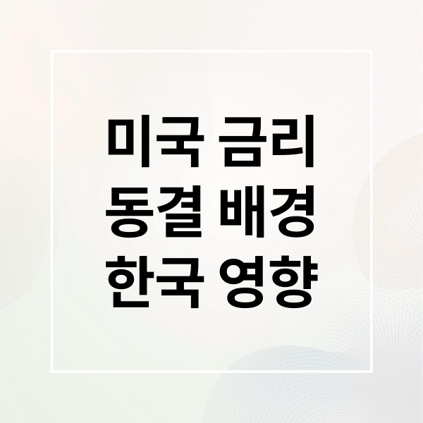 미국 금리
동결 배경
한국 영향 (미국 금리 5연속 동결)