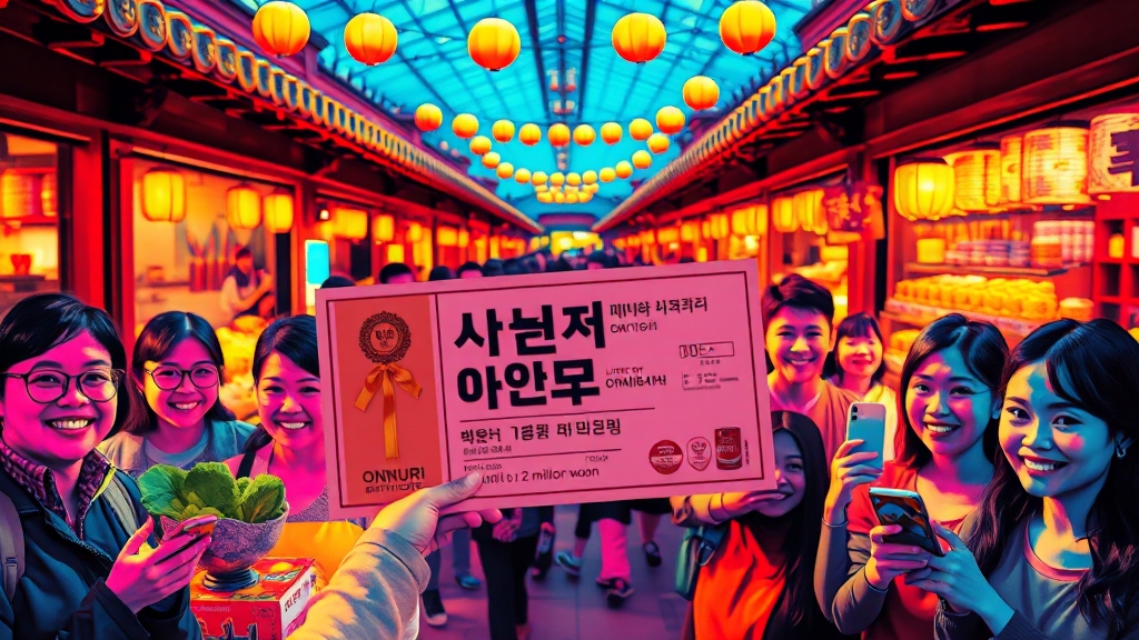 온누리상품권, 왜 써야 할까? (popart 스타일)