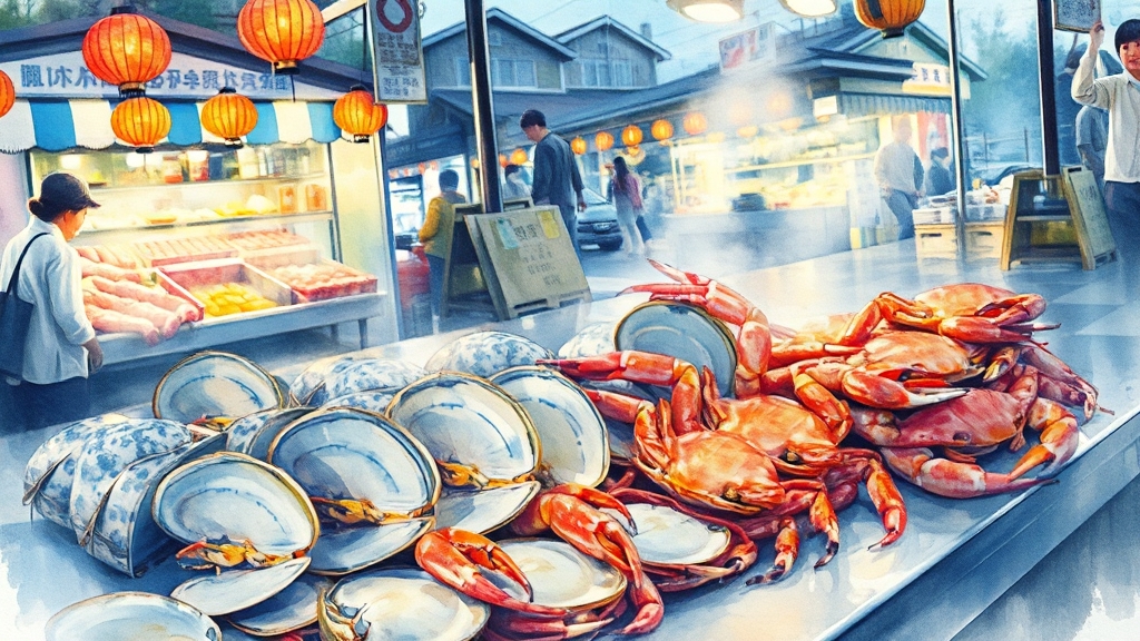 안면도 맛집 탐방 (watercolor 스타일)