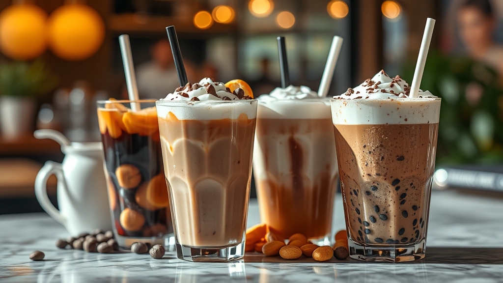 컴포즈커피 인기 메뉴 TOP 5 (realistic 스타일)