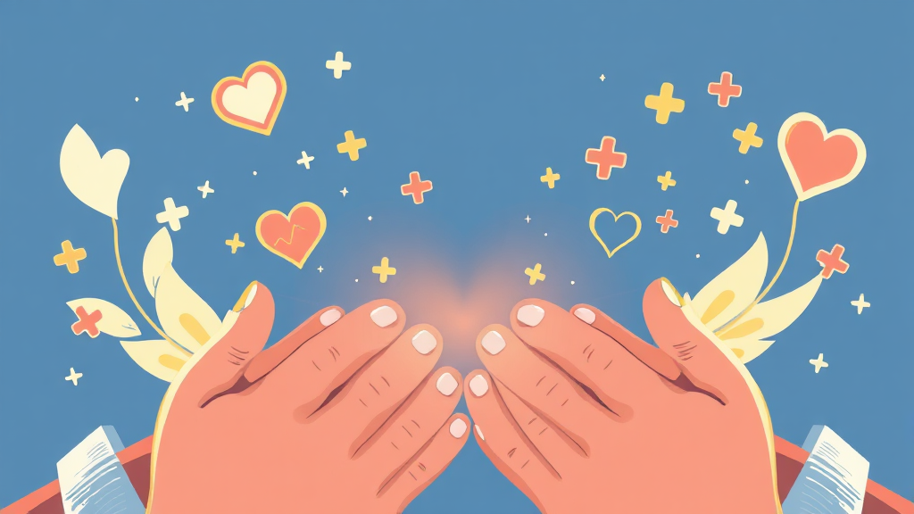 나에게 맞는 병원비 지원 제도 찾기 (illustration 스타일)