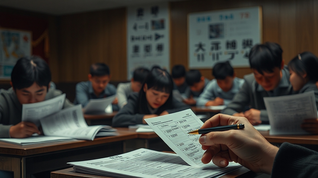 수험생 체감 난이도 조사 결과 (realistic 스타일)