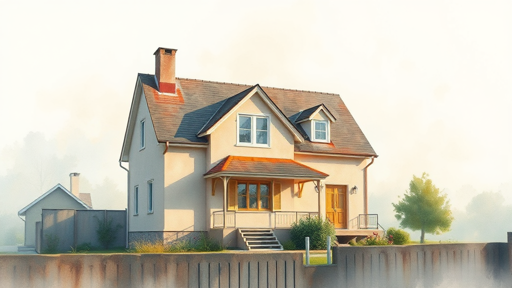 주택연금 가입 시 놓치지 말아야 할 단점 (watercolor 스타일)