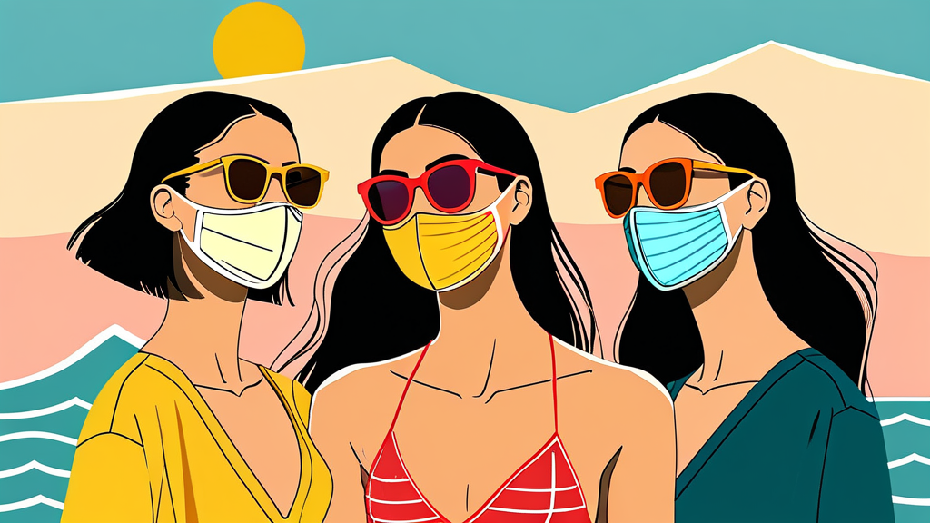 자외선차단마스크의 종류와 추천 대상 (illustration 스타일)